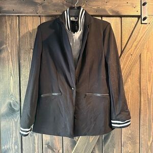 Aqua Convertible Sweatshirt Blazer